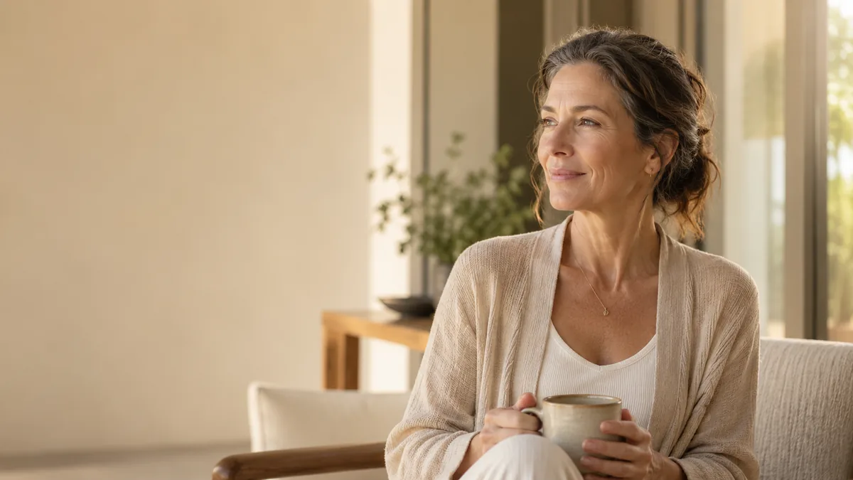 Woman considering menopause hormone care